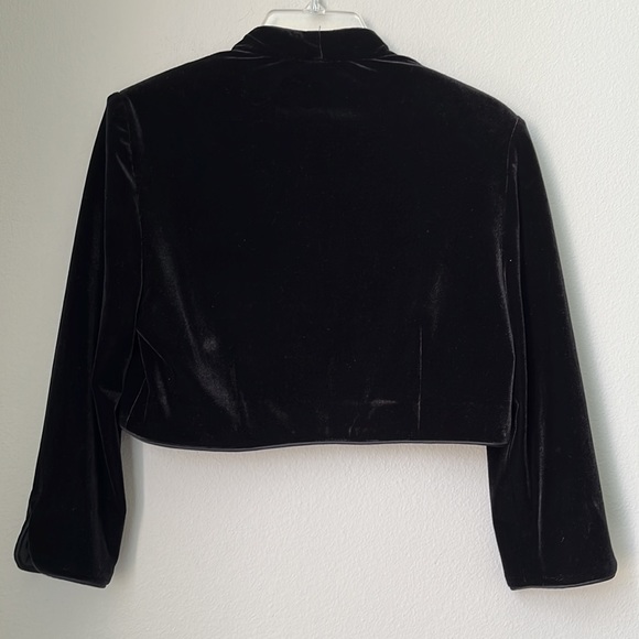 Alex Evenings Black Faux Velvet Two-Piece Dress - Picture 16 of 17